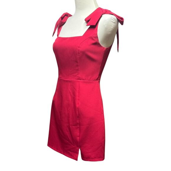 Lulus Your Sweetie Wine Red Tie-Strap Mini Dress Red Small - Picture 4 of 6